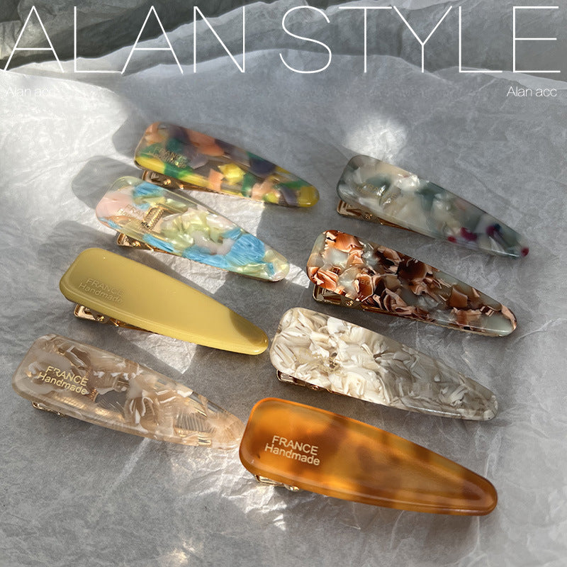 Wholesale Triangle Water Drops Small Duckbill Acetate Fiber Hair Clips